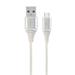 GEMBIRD CABLEXPERT Kabel USB 2.0 AM na Type-C kabel (AM/CM), 1m, opletený, bílo-strříbrný, blister, PREMIUM QUALITY