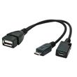 GEMBIRD CABLEXPERT Kabel USB AF/micro BM + micro BF, OTG + dobíjení, 15cm, pro tablety a smartphone