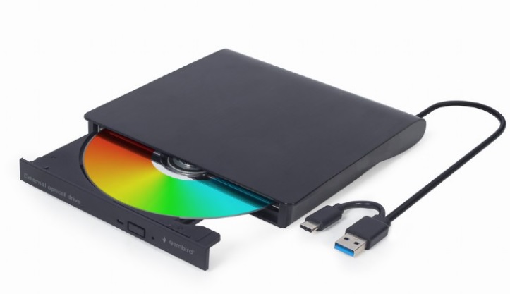 Gembird DVD-RW vypalovačka, externí, USB, černý