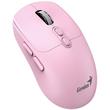 Genius NX-8080S BT Myš, bezdrátová, optická, 1600DPI, 7 tlačítek, tichá, Copilot, 2,4GHz, Bluetooth 5.3, růžová
