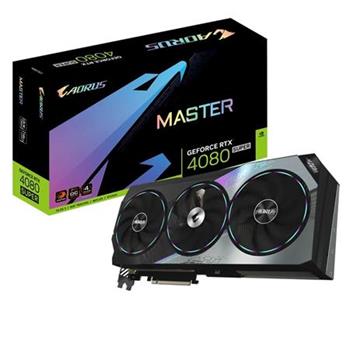 GIGABYTE VGA NVIDIA GeForce RTX 4080 SUPER AORUS MASTER OC 16G, 16G GDDR6X, 3xDP, 1xHDMI