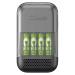 GP Ultra-rychlá nabíječka baterií Charge 10 S491, 10 min + 4x AA ReCyko Charge 10
