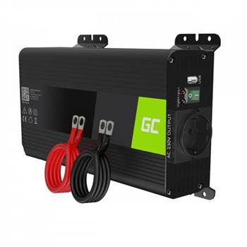 Green Cell Měnič napětí - Power Inverter PRO 12V na 230V 500W/1000W čistá sinusovka