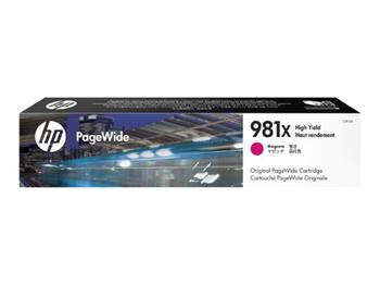 HP 981X Purpurová originální kazeta PageWide s vysokou výtěžností pro HP PageWide Enterprise Color 556 / MFP 586