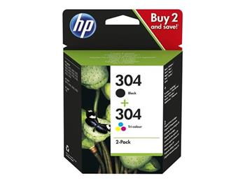 HP Ink Cartridge 304/Black/Tricolor/120/100 stran/2-Pack