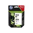 HP Ink Cartridge 304/Black/Tricolor/120/100 stran/2-Pack