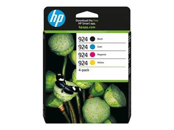 HP Ink Cartridge 924/Black/Tricolor/500/400 stran/4-Pack