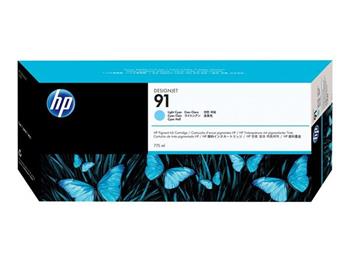 HP Ink Cartridge No. 91/Light Cyan/775ml