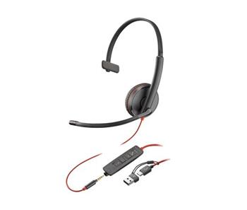 HP Poly BW 3215 náhlavní souprava Mono USB-C +USB-C/A +3,5 mm jack