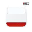 iGET SECURITY MP11 - Bezdrátová venkovní siréna pro alarm iGET SECURITY M6, napájení bateriemi nebo nap. adaptérem