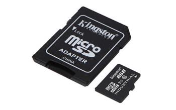 KINGSTON 8GB microSDHC Industrial C10 A1 pSLC Card + SD Adapter