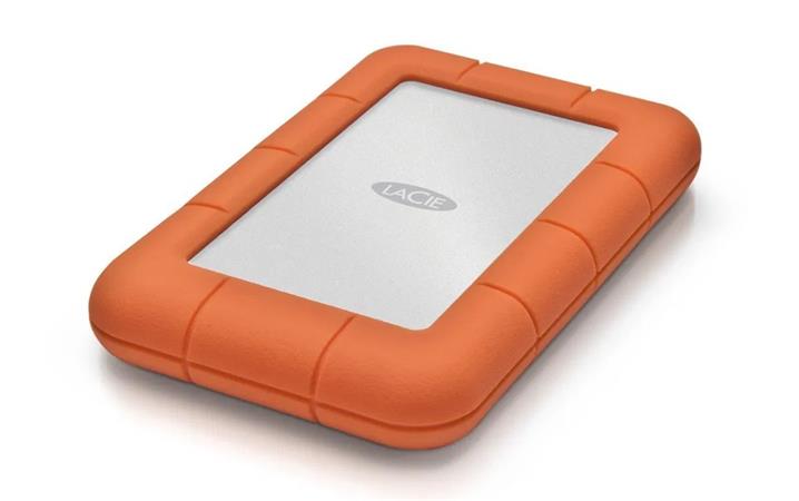 LACIE RUGGED 4TB USB-C USB3.0 Drop crush and rain-resistant for all terrain use orange