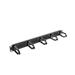 LANBERG 19" CABLE MANAGEMENT BRUSH PANEL 5 RINGS TYPE B 1U BLACK