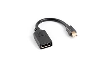 LANBERG adaptér mini DisplayPort 1.1 na Displayport, M/F, kabel 20cm, černý