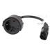 LANBERG IEC 320 C14 na SCHUKO(F) adaptér kabel pro UPS 20CM černý
