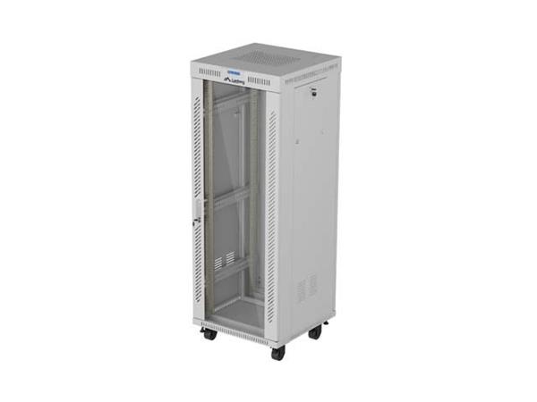 LANBERG INSTALAČNÍ RACK 19" 32U 600X600 ŠEDÉ SKLENĚNÉ DVEŘE LCD (FLAT PACK) V2
