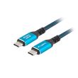 Lanberg KABEL USB-C M/M 4.0 1M 240W 8K 60HZ ČERNO-MODRÝ