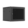 LANBERG NÁSTĚNNÁ INSTALAČNÍ SKŘÍŇ 19" 9U 600X600 ČERNÉ PERFOROVANÉ DVEŘE (PLOCHÉ BALENÍ)