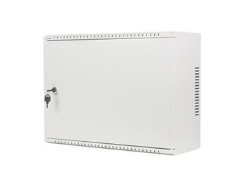 LANBERG Nástěnná jednodílná skříň 19", 4U+3U/540x200, (dodávané složené), nízkoprofilová, plné dveře, šedá (RAL7035)