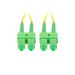 LANBERG optický patch cord SM SC/APC-SC/APC duplex 2m LSZH G657A1 průměr 3mm, barva žlutá