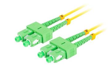 LANBERG optický patch cord SM SC/APC-SC/APC duplex 2m LSZH G657A1 průměr 3mm, barva žlutá