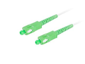 LANBERG optický patch cord SM SC/APC-SC/APC simplex 15m LSZH G657A2 průměr 3mm, barva bílá