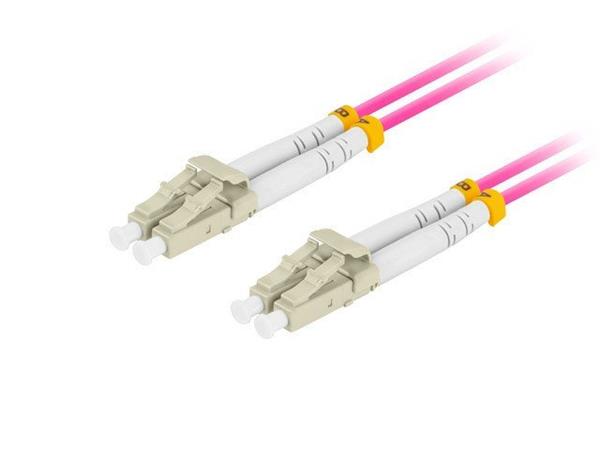 LANBERG OPTICKÝ PATCHCORD MM LC/UPC-LC/UPC DUPLEX 3M LSZH OM4 50/125 3.0MM FIALOVÝ