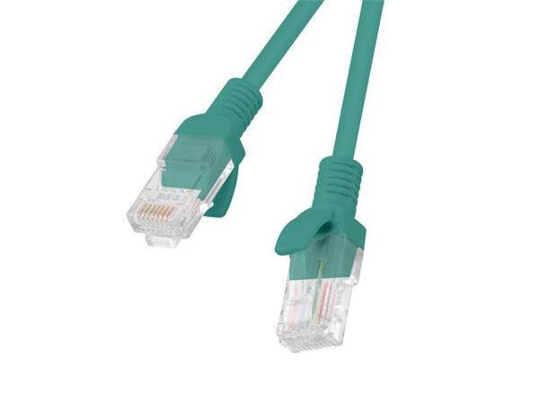 LANBERG Patch kabel CAT.5E UTP 0.5M zelený Fluke Passed