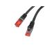 LANBERG Patch kabel CAT 6 S-FTP, AWG 26/7, LSZH, měď, černý, 1m