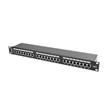 LANBERG PATCH PANEL 24 PORTŮ 1U 19" CAT.6 FTP STÍNĚNÝ ČERNÝ