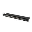 LANBERG PATCH PANEL 24 PORTŮ 1U 19" CAT.7 FTP STÍNĚNÝ ČERNÝ