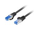 Lanberg PATCHCORD CAT.6A S/FTP LSZH CCA 0.25M BLACK FLUKE PASS