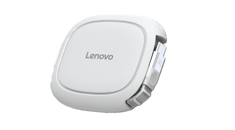 Lenovo 240W USB-C Retractable Cable = rolovací USB-C to USB-C napájecí a datový kabel v bílé barvě