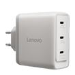 Lenovo CONS Multi-port USB-C 100W GaN Charger = napájecí adaptér s 3x UBS-C v bílé barvě