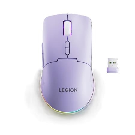 Lenovo Legion M220 Wireless RGB Gaming Mouse - herní myš s RGB podsvícením , třemi režimy připojení, ve světle fialové