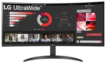 LG 34WR50QC-B.AEU herní monitor, prohnutý 34" VA 3440x1440/21:9/300cdm/5ms/HDR10/DP/2xHDMI