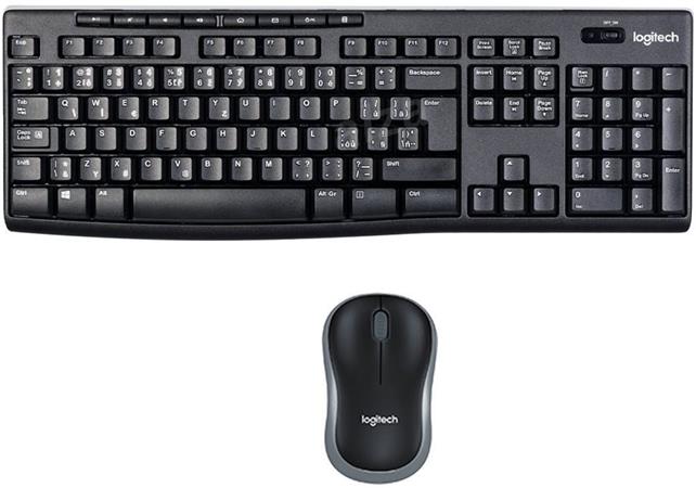 Logitech klávesnice s myší Wireless Combo MK270, DE, černá