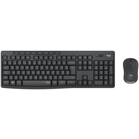 Logitech klávesnice s myší Wireless Silent Combo MK295, CZ/SK, silent, grafitová