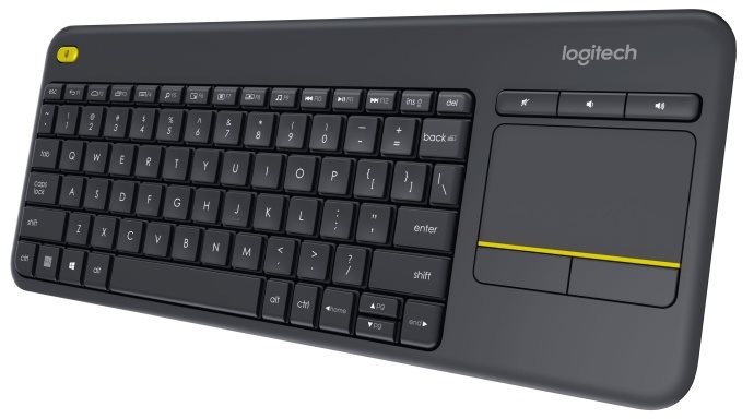 Logitech klávesnice Wireless Keyboard K400 Plus, CZ/SK, unifying přijímač, černá