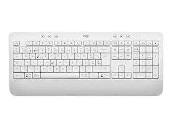 Logitech klávesnice Wireless Keyboard K650, CZ/SK, Bolt přijímač,bluetooth,tlumené klávesy, bílá