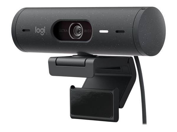 Logitech webkamera BRIO 500, Full HD, 4x zoom,RightLight 4 s HDR, grafitová,USB-C