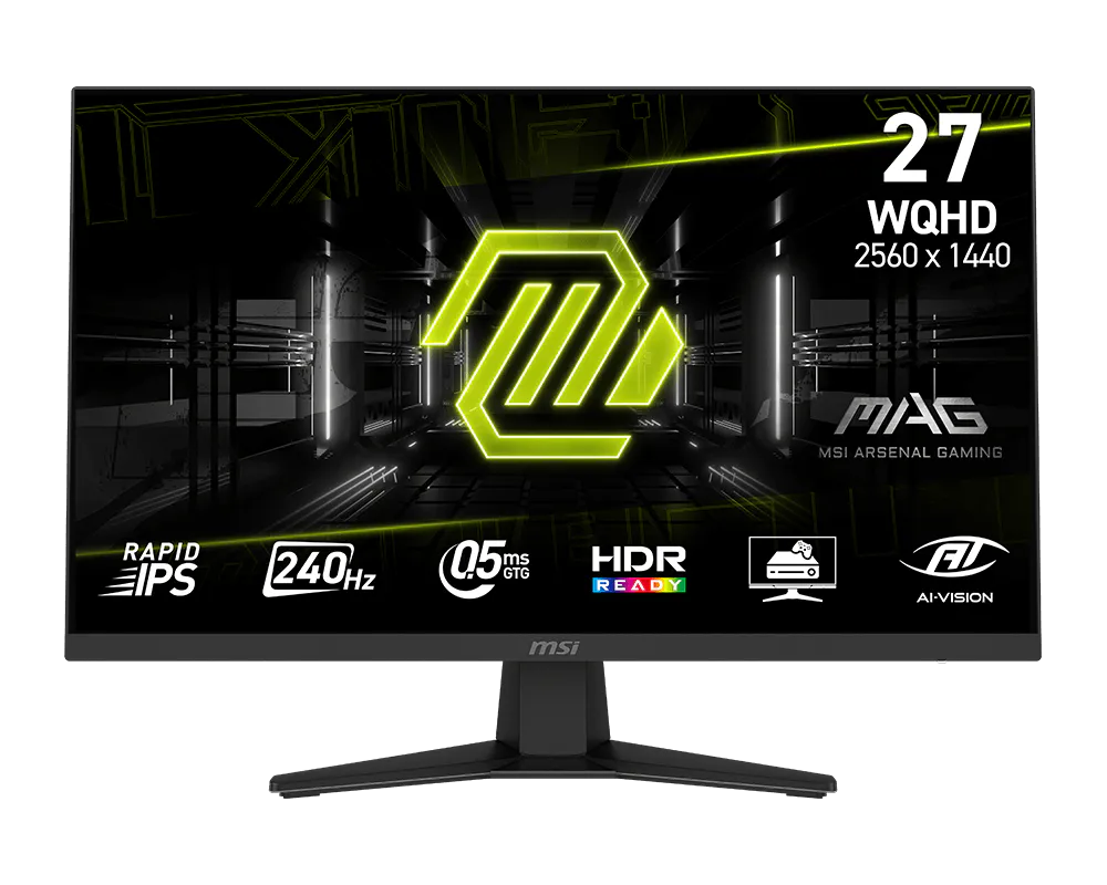 MSI Gaming monitor MAG 274QF X24 27" Rapid IPS/2560x1440 WQHD/240Hz/0,5ms/2xHDMI/DP/černá