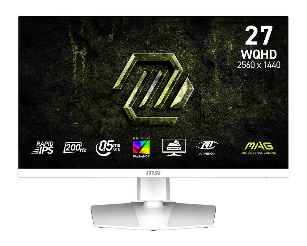 MSI Gaming monitor MAG 274QRFW E20, 27" Rapid IPS/2560x1440 (WQHD)/200Hz/0,5ms/2x HDMI/DP/Výškově nastavitelný/Pivot