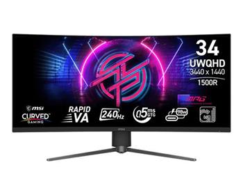 MSI Gaming monitor MPG 346CQRF X24, 34" Rapid VA zakřivený/3440x1440 (UWQHD)/240