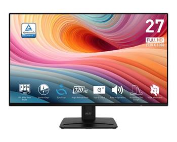 MSI monitor PRO MP271A E2, 27" IPS/1920 x 1080 (FHD)/120Hz/1ms/DP/HDMI/D-Sub/čer