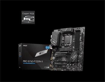 MSI PRO B760-P DDR4 II, 1700, Intel B760, 4xDDR4, ATX