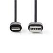 Nedis CCTB39650AL10 - Lightning Kabel| Apple Lightning 8pinový | USB-C™ Zástrčka | 1 m | Hliník / Stříbrná