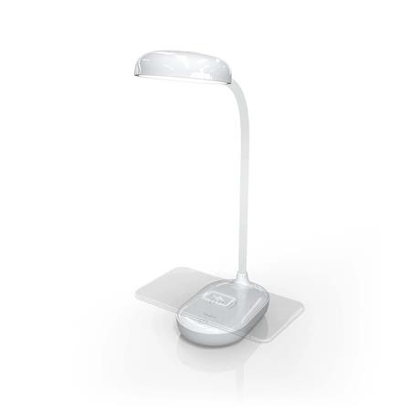 Nedis LTLGQ05WT - LED lampa s bezdrátovou nabíječkou | Dotykové funkce | LED | 3 W | S tlumením | Přirozená Bílá