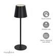 Nedis LTOUT05BK - LED stolní lampa| LED | 1.8 W | 150 lm | 3000 - 6000 K | Černá