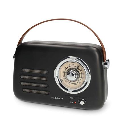 Nedis RDFM2600BK - FM Rádio Přenosné | Bluetooth® / FM | Napájení Accu/ z USB | Analogový | 10 W | | Černá